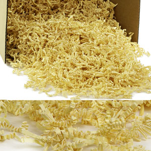 10 lbs. Crinkle Cut Paper Shred - French Vanilla