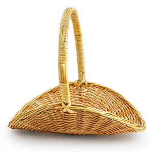  Peeled Willow Oval Fireside Basket 16" Honey 