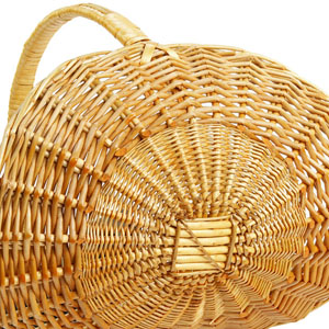  Peeled Willow Oval Fireside Basket 16" Honey 
