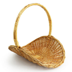  Peeled Willow Oval Fireside Basket 18" Honey 