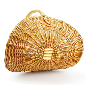 Peeled Willow Oval Fireside Basket 18" Honey 
