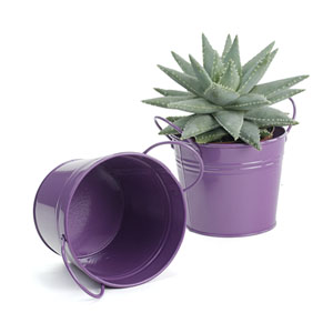 5"  Tin Pot  Purple