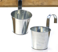 Galvanized Tin Hanging Pot with Detachable Handle
