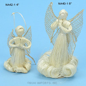 4" Abacca Angel with sinamay