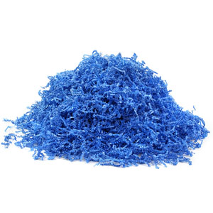 10 lbs. Crinkle Cut Paper Shred - Sky Blue