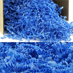 10 lbs. Crinkle Cut Paper Shred - Sky Blue