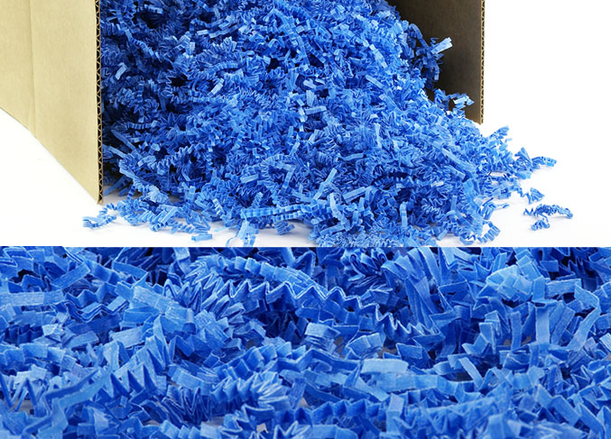 Light Blue Crinkle Paper Shred - 10 lb Box