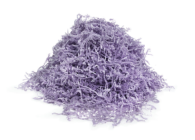 Purple Crinkle Cut Paper Shred - 10 lb Box