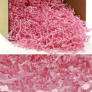 10 lbs. Crinkle Cut Paper Shred - Light Pink