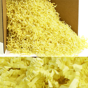 10 lbs. Crinkle Cut Paper Shred - Light Yellow