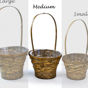 Bamboo Flower Basket Medium Single
