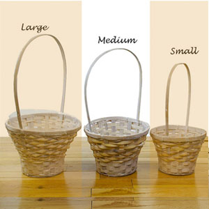 Bamboo Flower Basket Medium Single