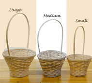 Bamboo Flower Basket Medium Single