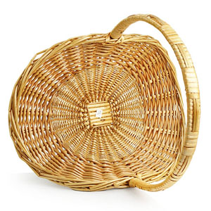  Peeled Willow Oval Fireside Basket 16" Honey 