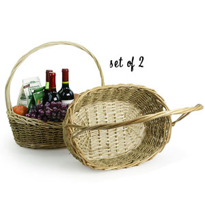 Willow and Rope Oval Boat Shop Large s/2 