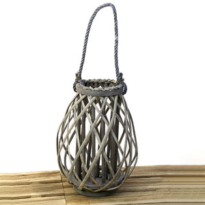 Willow with Rope Handle Lantern