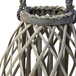 Willow with Rope Handle Lantern
