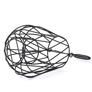 Wire  Lantern with Folding Handle Black