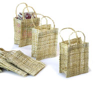 3 x 4 Natural Abacca Bag - pack by 10