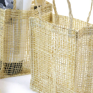 4x5 Natural Abacca Tote Bag- pack by 10