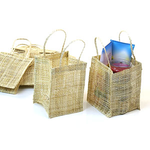 4.5"sqx6 Abacca Tote Bag Natural 