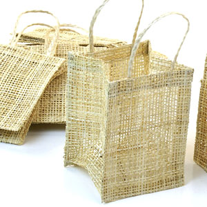 4.5"sqx6 Abacca Tote Bag Natural 