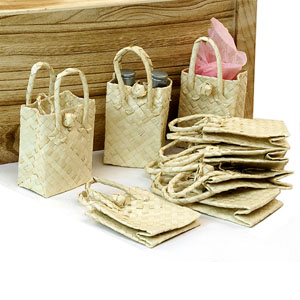 Palm Leaf Mini Favor Bag 3x2x4