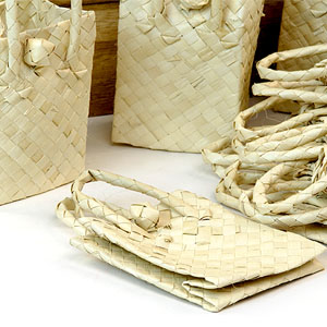 Palm Leaf Mini Favor Bag 3x2x4