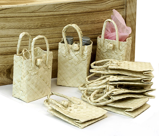 Palm Leaf Mini Favor Bag 3x2x4