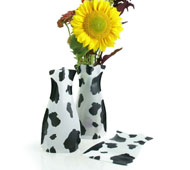 Poly Collapsible Vase - Cow Print (10/pk)