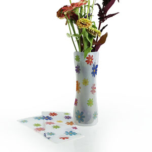 Poly Collapsible Vase - Colorful Daisies (10/pk)