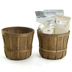 Woodchip Bushel Basket Stained