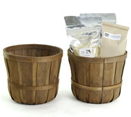 Woodchip Bushel Basket Stained