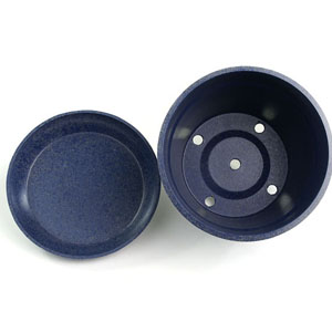 6.75" Biodegradable Pot  with tray- Navy