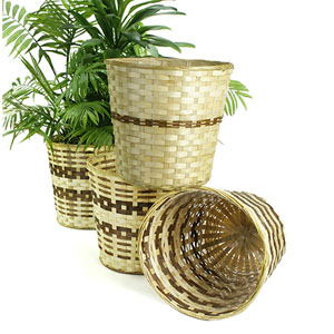 Bamboo Pot Cover Assorted for 10" pot