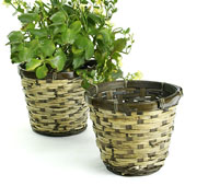 Rattan Pot Cover for 6" pot