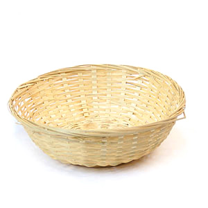 14"  Round Thin Bamboo Tray