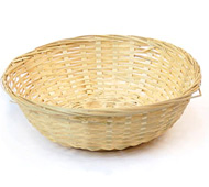 14"  Round Thin Bamboo Tray