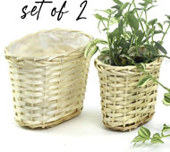 Willow Oval Deep Tray set of 2