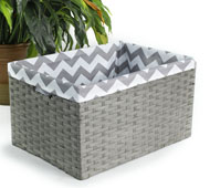 Large Woven Synthetic Rectangle Storage Bin