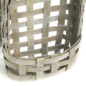 Woodchip Wall Basket Decor Grey Wash s/2