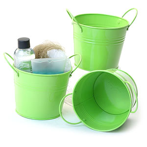 5"  Tin Pot Lime Green