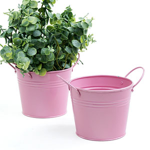 5"  Tin Pot Light Pink
