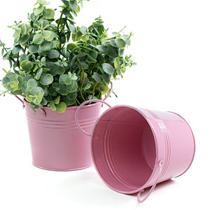 5"  Tin Pot Light Pink