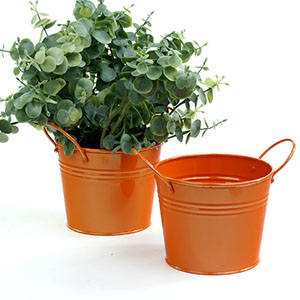 5"  Tin Pot Orange