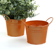 5" Tin Pot Orange