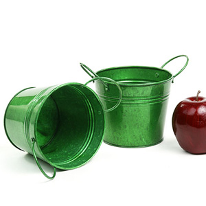 5"  Tin Pot Translucent Green