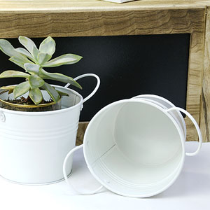 5"  Tin Pot White