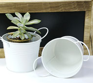 5"  Tin Pot White