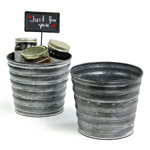 6.5" Tin Pot Ribbed